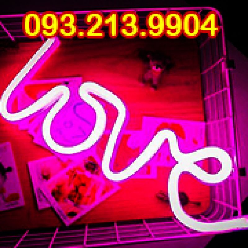 Đèn led neon Love trang trí